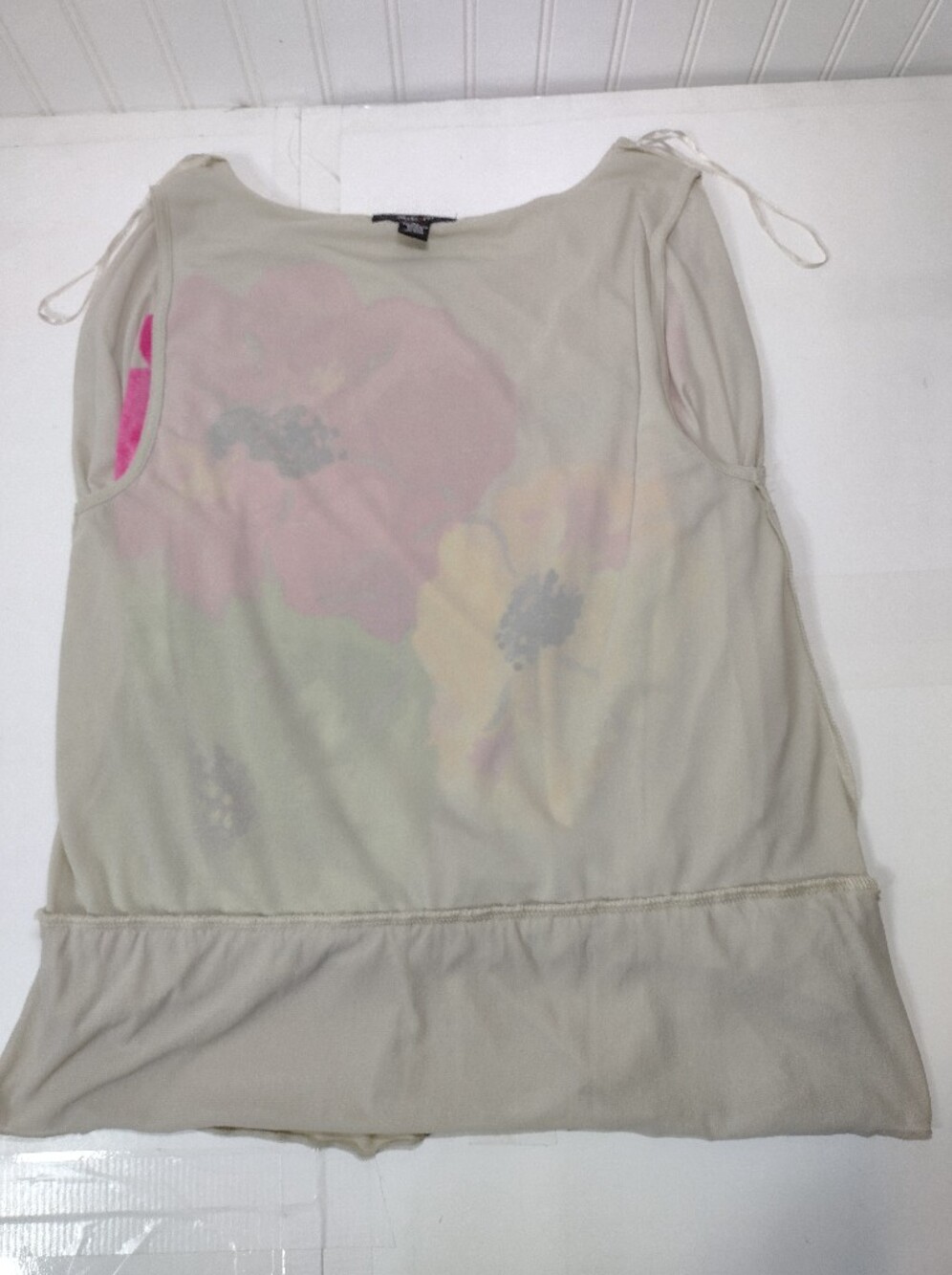 Style & Co. Light Beige Tunic with Pink, Yellow & Green Floral Print - Picture 6 of 9